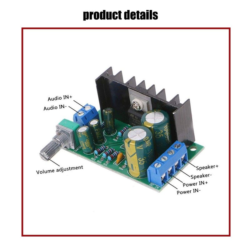 Comimark 1Pcs TDA2050 Mono Audio Power Amplifier Board Module DC/AC 12-24V 5W-120W 1-Channel - Image 3